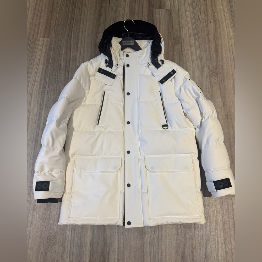 Moose Knuckles White Puffer Jacket